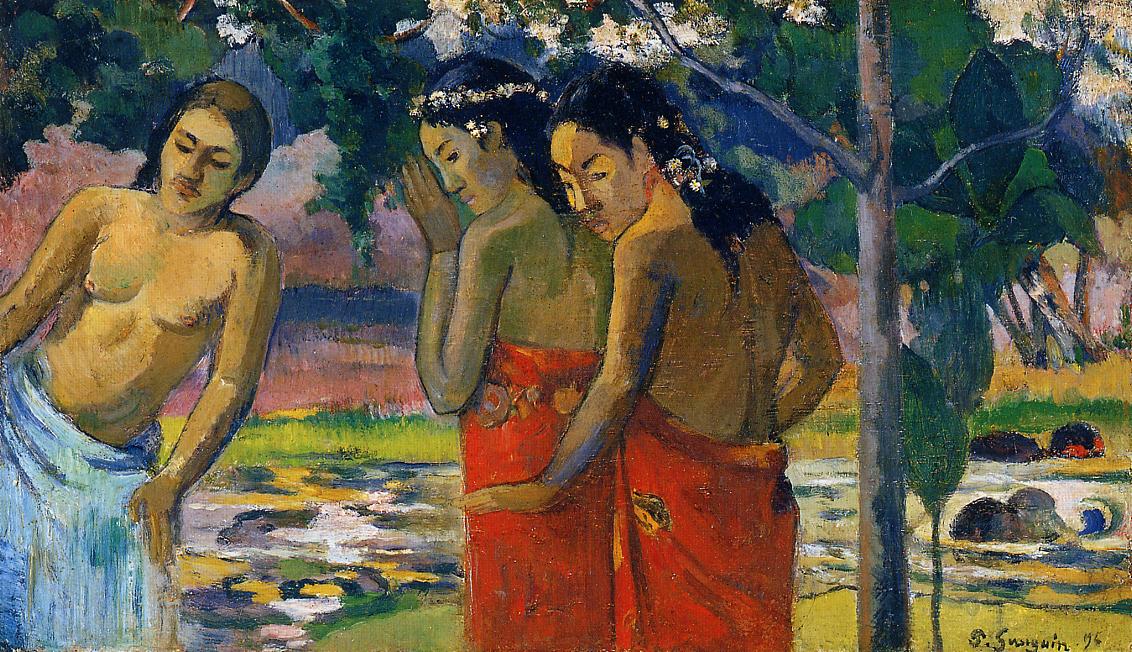 Three Tahitian Women - Paul Gauguin Painting